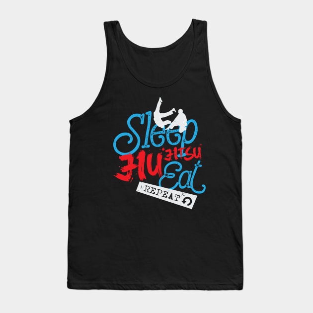 Eat Sleep Jiu Jitsu Repeat Tank Top by worshiptee